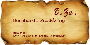 Bernhardt Zsadány névjegykártya